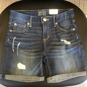 NWT Justice Boyfriend Shorts sz 12